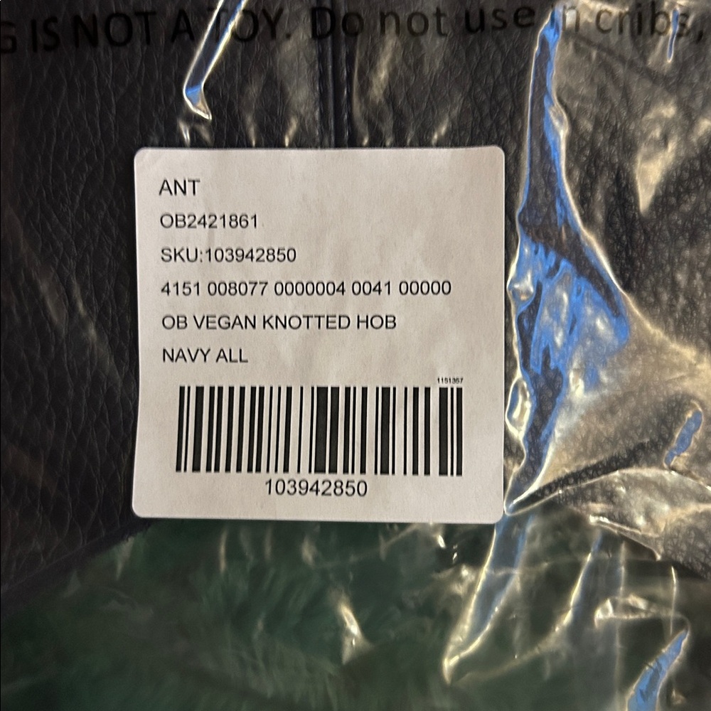 NEW Anthropologie-The love knot (Large edition) Viral Purse-Dark Navy blue - Picture 5 of 6
